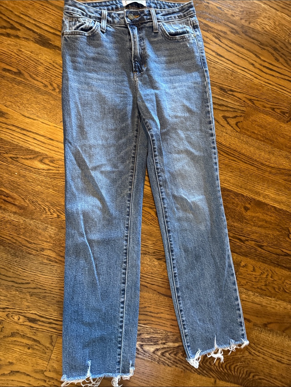 Just Black Blue High-Rise Straight Denim Jeans